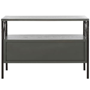 Safavieh Joshua Three Drawer Console Table - Modern Farmhouse Design With Vintage Charm For Stylish Storage Ash Grey AMH6532B