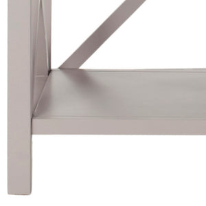 Safavieh Liam Farmhouse-Style 2-Tier Open Bookcase With X-Frame Design For Stylish Storage And Display Grey AMH6536B