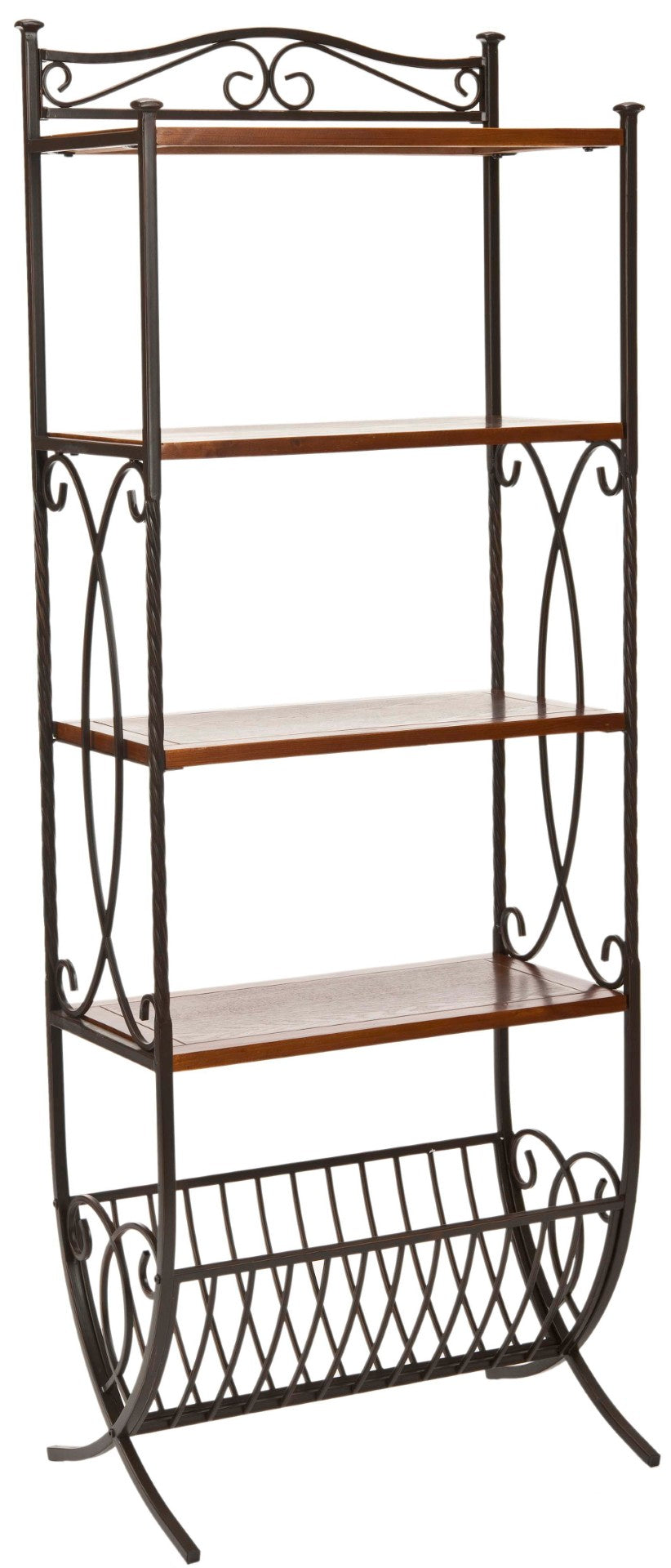 Safavieh Amelia 4-Tier Etagere - Elegant French-Inspired Shelving Unit For Chic Home Decor & Storage AMH6538A