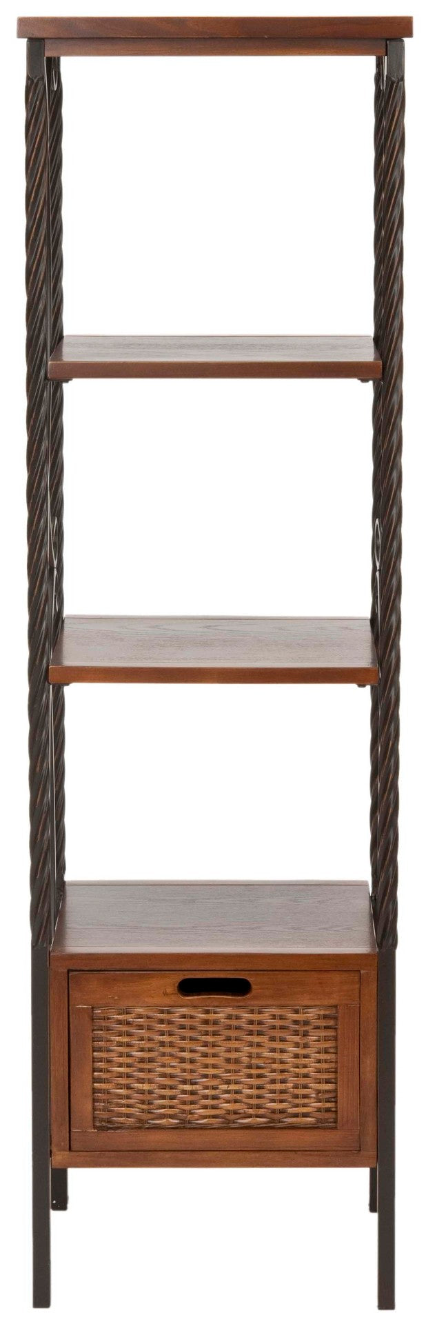 Safavieh Olivia Elegant Etagere With Drawer & 2 Storage Boxes - Timeless Charm For Any Space, 57.5" Tall AMH6539A