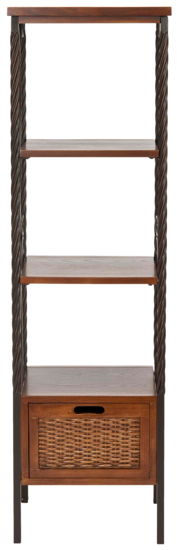 Safavieh Olivia Elegant Etagere With Drawer & 2 Storage Boxes - Timeless Charm For Any Space, 57.5" Tall AMH6539A