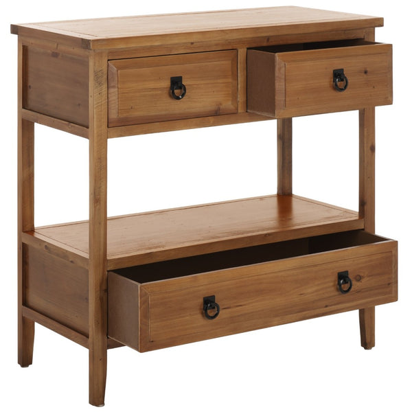 Safavieh Branson 3-Drawer Sideboard - Rustic Charm With Smart Storage For Compact Living Spaces And More Light Oak AMH6540A