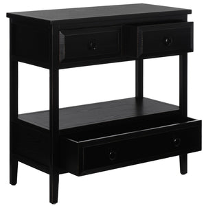 Safavieh Branson 3-Drawer Sideboard - Rustic Charm With Smart Storage For Compact Living Spaces And More Black AMH6540B