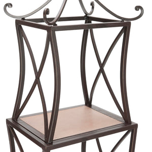 Safavieh Jiles 4-Tier Etagere - Elegant French Garden Charm With Warm Fir Wood Shelves For Stylish Storage AMH6546A