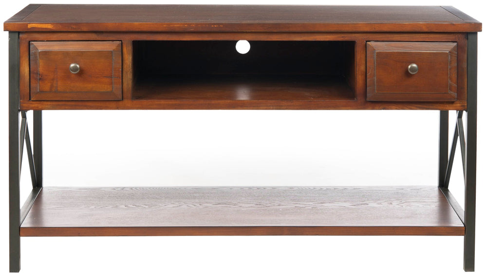 Safavieh Felicia Media Console - Dark Teak Finish, Stylish Storage, Compact Design For Any Living Space AMH6558A