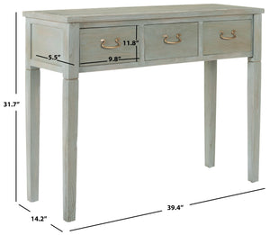 Safavieh Cindy Console Table With Three Spacious Drawers For Stylish Storage In Farmhouse And Coastal Decor Ash Grey AMH6568A