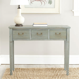 Safavieh Cindy Console Table With Three Spacious Drawers For Stylish Storage In Farmhouse And Coastal Decor Ash Grey AMH6568A