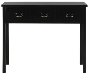 Safavieh Cindy Console Table With Three Spacious Drawers For Stylish Storage In Farmhouse And Coastal Decor Black AMH6568B