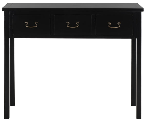 Safavieh Cindy Console Table With Three Spacious Drawers For Stylish Storage In Farmhouse And Coastal Decor Black AMH6568B