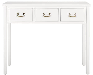 Safavieh Cindy Console Table With Three Spacious Drawers For Stylish Storage In Farmhouse And Coastal Decor White AMH6568C