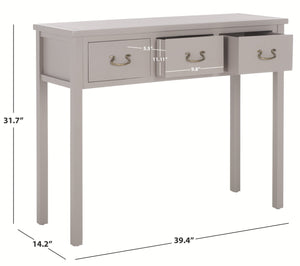 Safavieh Cindy Console Table With Three Spacious Drawers For Stylish Storage In Farmhouse And Coastal Decor Grey AMH6568D