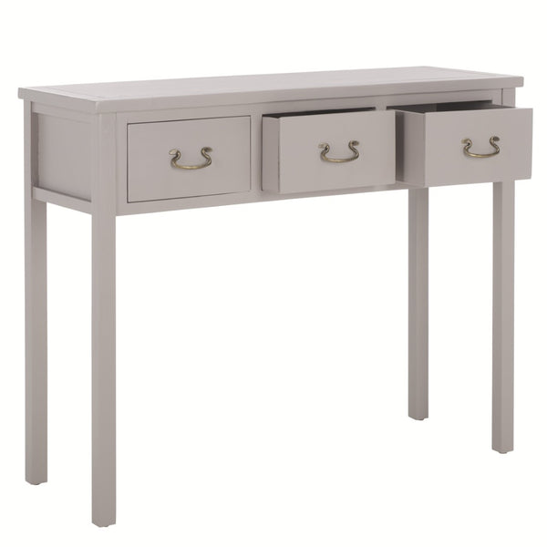 Safavieh Cindy Console Table With Three Spacious Drawers For Stylish Storage In Farmhouse And Coastal Decor Grey AMH6568D