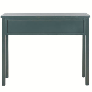 Safavieh Cindy Console Table With Three Spacious Drawers For Stylish Storage In Farmhouse And Coastal Decor Dark Teal AMH6568E
