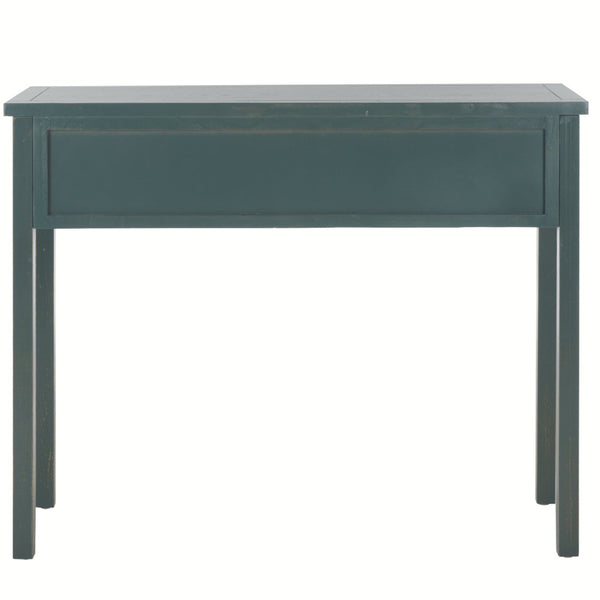Safavieh Cindy Console Table With Three Spacious Drawers For Stylish Storage In Farmhouse And Coastal Decor Dark Teal AMH6568E