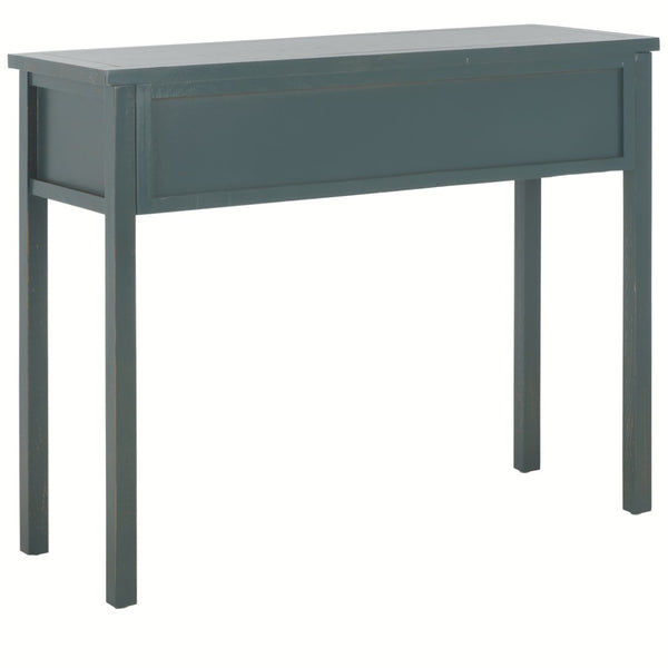 Safavieh Cindy Console Table With Three Spacious Drawers For Stylish Storage In Farmhouse And Coastal Decor Dark Teal AMH6568E