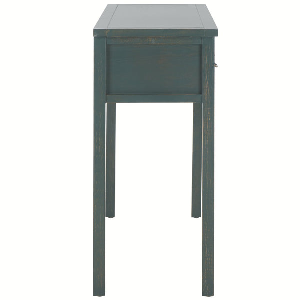 Safavieh Cindy Console Table With Three Spacious Drawers For Stylish Storage In Farmhouse And Coastal Decor Dark Teal AMH6568E