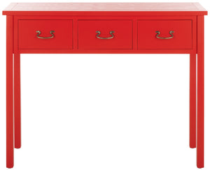 Safavieh Cindy Console Table With Three Spacious Drawers For Stylish Storage In Farmhouse And Coastal Decor Hot Red AMH6568F