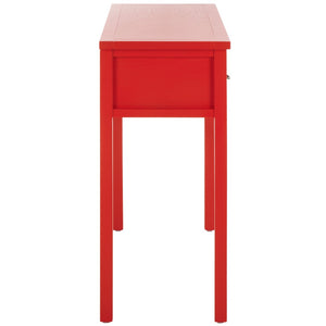 Safavieh Cindy Console Table With Three Spacious Drawers For Stylish Storage In Farmhouse And Coastal Decor Hot Red AMH6568F