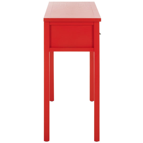 Safavieh Cindy Console Table With Three Spacious Drawers For Stylish Storage In Farmhouse And Coastal Decor Hot Red AMH6568F