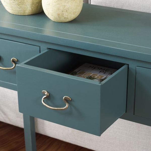 Safavieh Cindy Console Table With Three Spacious Drawers For Stylish Storage In Farmhouse And Coastal Decor Teal AMH6568H