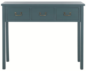 Safavieh Cindy Console Table With Three Spacious Drawers For Stylish Storage In Farmhouse And Coastal Decor Teal AMH6568H