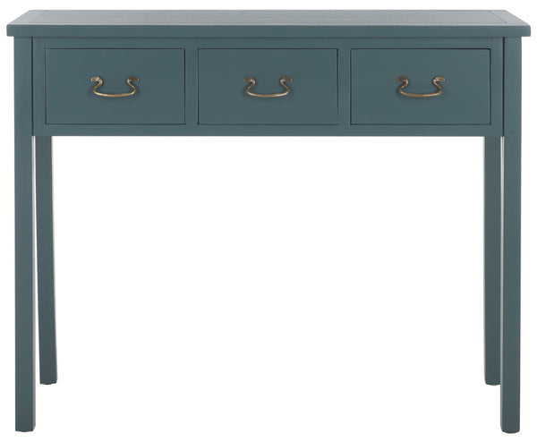 Safavieh Cindy Console Table With Three Spacious Drawers For Stylish Storage In Farmhouse And Coastal Decor Teal AMH6568H