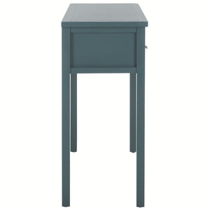 Safavieh Cindy Console Table With Three Spacious Drawers For Stylish Storage In Farmhouse And Coastal Decor Teal AMH6568H