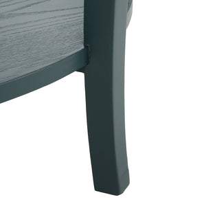 Safavieh Jan Demilune Console Table – Elegant French Country Design In Slate Teal For Any Entryway Style AMH6569C