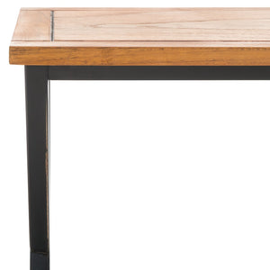 Safavieh Jack Stacking Tray Tables - Stylish Black/Oak Accent For Drinks, Snacks & Space-Saving Storage Solutions AMH6572A
