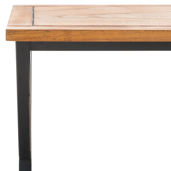 Safavieh Jack Stacking Tray Tables - Stylish Black/Oak Accent For Drinks, Snacks & Space-Saving Storage Solutions AMH6572A