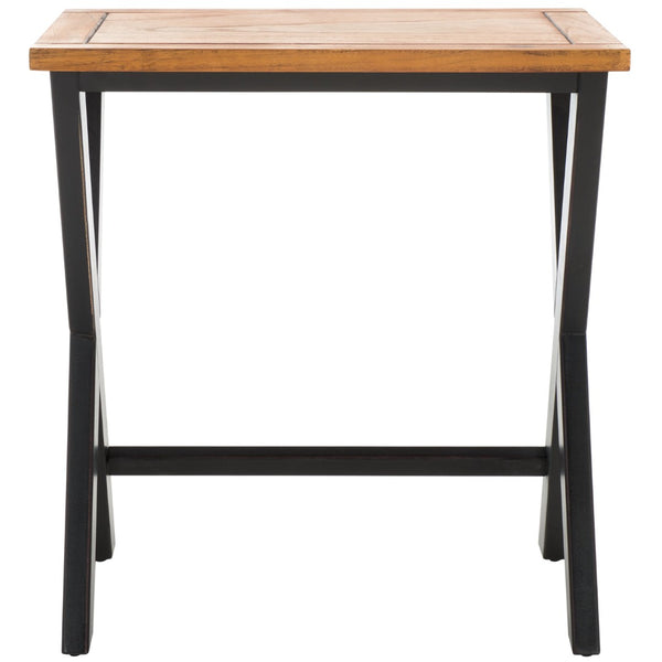 Safavieh Jack Stacking Tray Tables - Stylish Black/Oak Accent For Drinks, Snacks & Space-Saving Storage Solutions AMH6572A