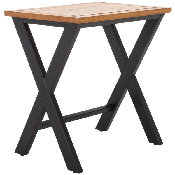 Safavieh Jack Stacking Tray Tables - Stylish Black/Oak Accent For Drinks, Snacks & Space-Saving Storage Solutions AMH6572A