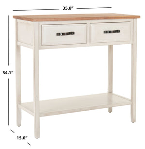 Safavieh Carol Console Table With Storage Drawers - Country-Casual Design For Entryways & Living Rooms AMH6574A