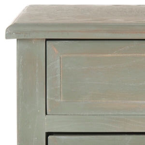 Safavieh Lori End Table: Elegant French Farmhouse Design With Storage Drawers For Living Room & Bedroom Use Ash Grey AMH6576B