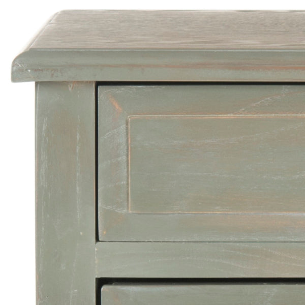 Safavieh Lori End Table: Elegant French Farmhouse Design With Storage Drawers For Living Room & Bedroom Use Ash Grey AMH6576B