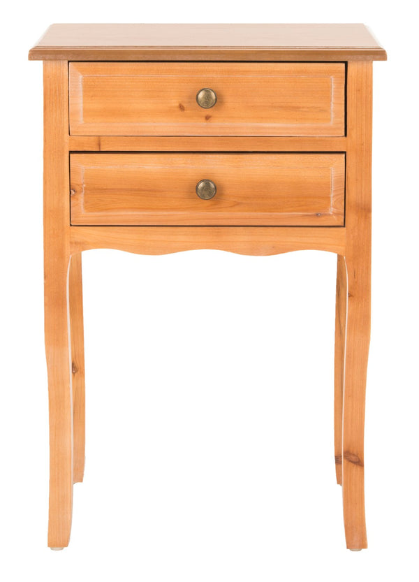 Safavieh Lori End Table: Elegant French Farmhouse Design With Storage Drawers For Living Room & Bedroom Use Red Maple AMH6576C