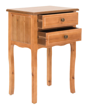 Safavieh Lori End Table: Elegant French Farmhouse Design With Storage Drawers For Living Room & Bedroom Use Red Maple AMH6576C