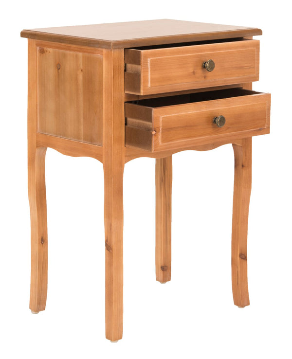 Safavieh Lori End Table: Elegant French Farmhouse Design With Storage Drawers For Living Room & Bedroom Use Red Maple AMH6576C