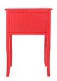 Safavieh Lori End Table With Storage Drawers  Hot Red AMH6576D