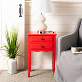 Safavieh Lori End Table With Storage Drawers  Hot Red AMH6576D