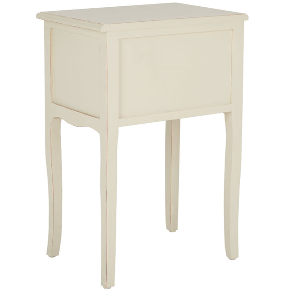 Safavieh Lori End Table: Elegant French Farmhouse Design With Storage Drawers For Living Room & Bedroom Use Barley AMH6576E