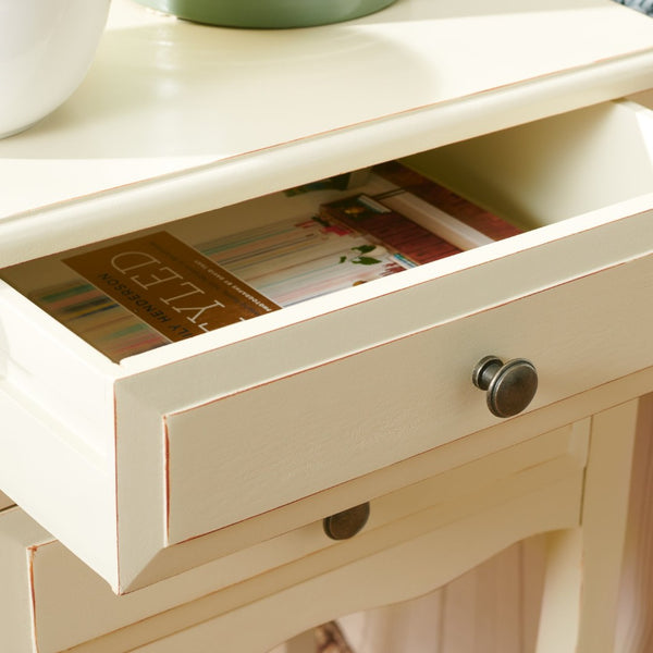 Safavieh Lori End Table: Elegant French Farmhouse Design With Storage Drawers For Living Room & Bedroom Use Barley AMH6576E