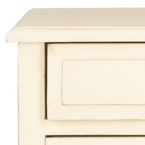 Safavieh Lori End Table: Elegant French Farmhouse Design With Storage Drawers For Living Room & Bedroom Use Barley AMH6576E