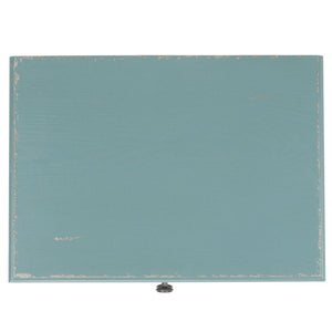 Safavieh Lori End Table: Elegant French Farmhouse Design With Storage Drawers For Living Room & Bedroom Use Pale Blue/White Smoke AMH6576F