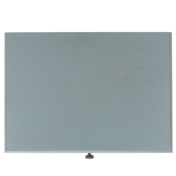 Safavieh Lori End Table: Elegant French Farmhouse Design With Storage Drawers For Living Room & Bedroom Use Barn Blue AMH6576G