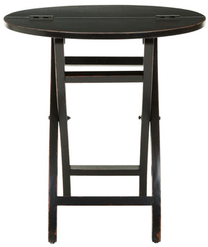 Safavieh Ethan Folding Side Table – Sleek Black Accent Piece For Small Spaces, Modern Design & Versatile Use AMH6580A