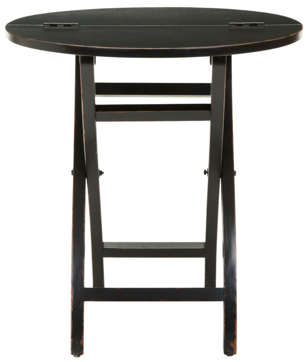 Safavieh Ethan Folding Side Table – Sleek Black Accent Piece For Small Spaces, Modern Design & Versatile Use AMH6580A