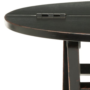 Safavieh Ethan Folding Side Table – Sleek Black Accent Piece For Small Spaces, Modern Design & Versatile Use AMH6580A