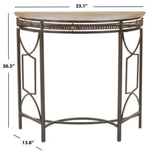 Safavieh Rosalie Console Table - Victorian-Inspired Copper & Maple Accent For Entryways, Hallways & Living Spaces AMH6581A