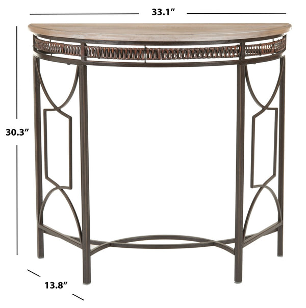 Safavieh Rosalie Console Table - Victorian-Inspired Copper & Maple Accent For Entryways, Hallways & Living Spaces AMH6581A
